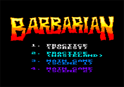 Barbarian: The Ultimate Warrior - Screenshot - Game Select Image