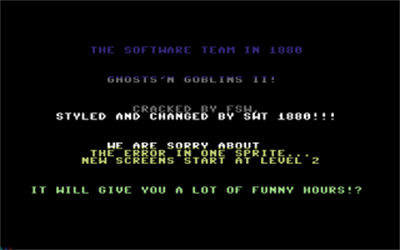 Ghosts'n Goblins II - Screenshot - Game Title Image