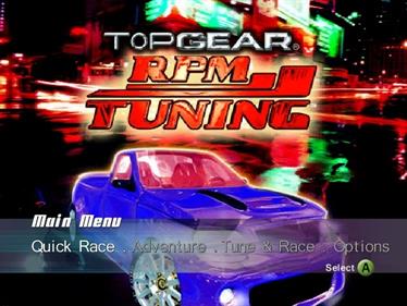 Top Gear: RPM Tuning  - Screenshot - Game Select