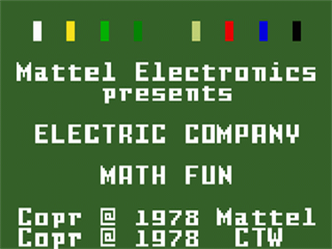 The Electric Company Math Fun - Screenshot - Game Title Image