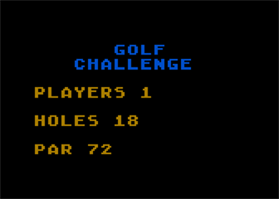 Golf Challenge - Screenshot - Game Title Image