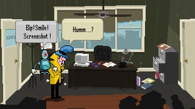 Detective Case and Clown Bot in Murder in the Hotel Lisbon - Screenshot - Gameplay Image