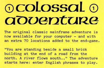 Colossal Adventure - Box - Front - Reconstructed Image