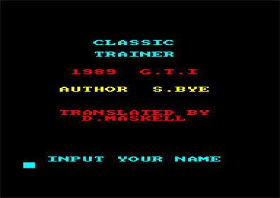 Classic Trainer - Screenshot - Game Title Image