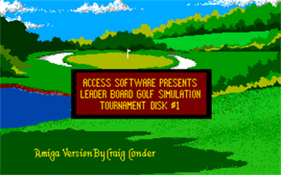 Leader Board Tournament Disk #1 - Screenshot - Game Title Image