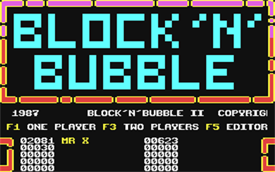 Block'n'Bubble II - Screenshot - Game Title Image