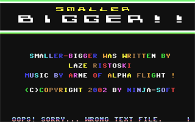 Smaller-Bigger - Screenshot - Game Title Image