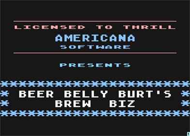 Beer Belly Burt's Brew Biz - Screenshot - Game Title Image
