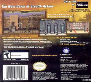 Tom Clancy's Splinter Cell: Pandora Tomorrow - Box - Back Image
