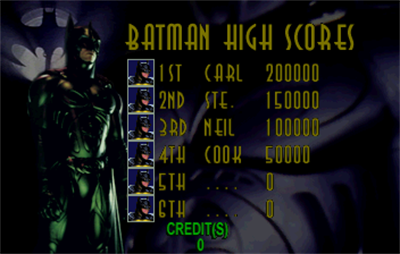 Batman Forever - Screenshot - High Scores Image