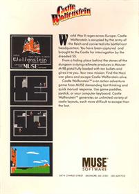 Castle Wolfenstein - Box - Back Image