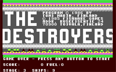 The Destroyers - Screenshot - Game Title Image