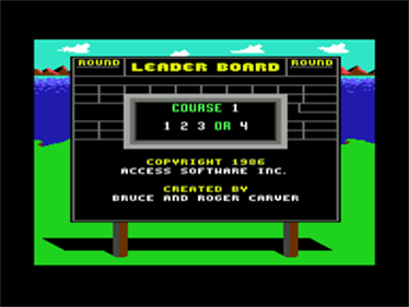 Leader Board: Pro Golf Simulator - Screenshot - Game Select Image