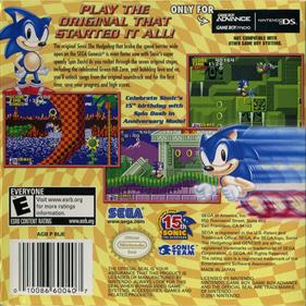 Sonic the Hedgehog: Genesis - Box - Back Image