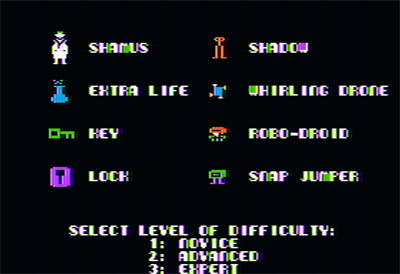 Shamus - Screenshot - Game Select Image