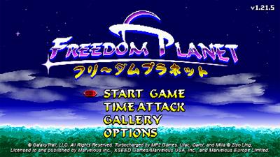 Freedom Planet - Screenshot - Game Select Image