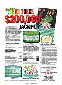 Aussie Joker Poker - Advertisement Flyer - Front Image