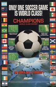 Champions: World Class Soccer - Advertisement Flyer - Front Image