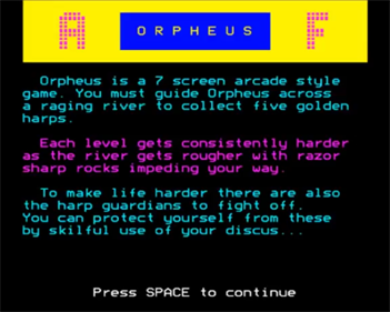 Orpheus - Screenshot - Game Title Image