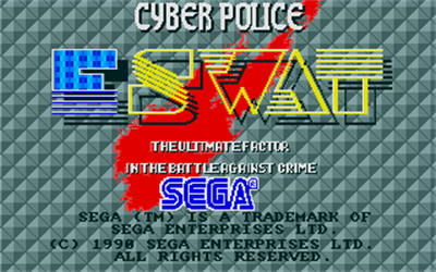 ESWAT - Screenshot - Game Title Image