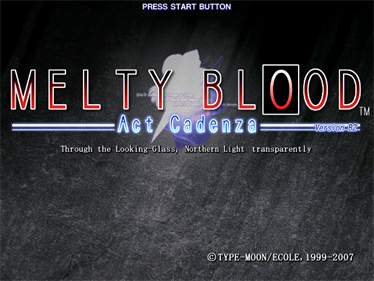 Melty Blood Act Cadenza Version B2 - Screenshot - Game Title Image