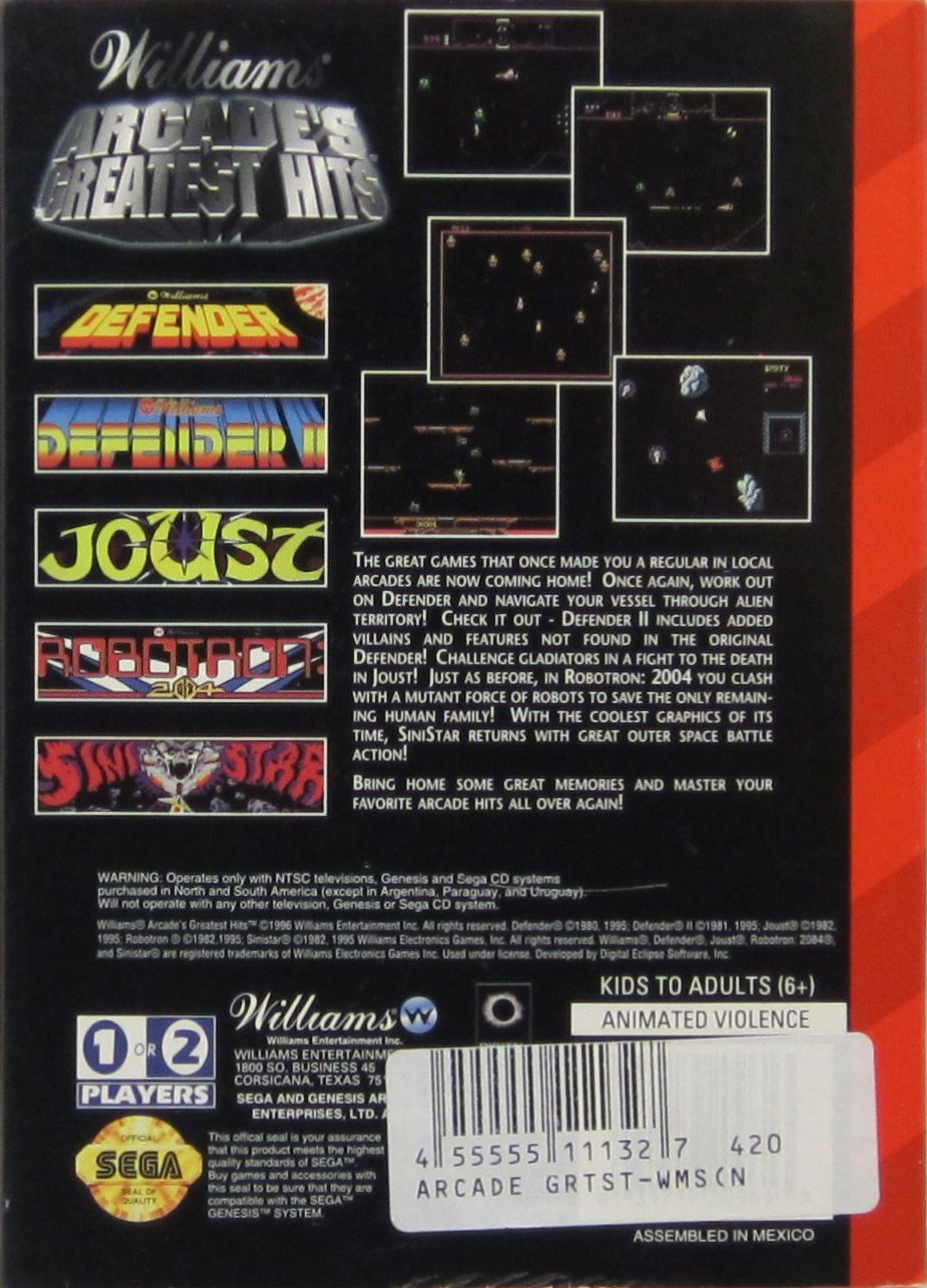 Williams Arcade's Greatest Hits Details - LaunchBox Games Database