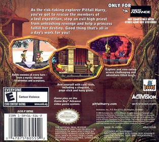 Pitfall: The Lost Expedition - Box - Back Image
