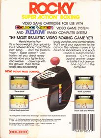 Rocky Super Action Boxing - Box - Back Image