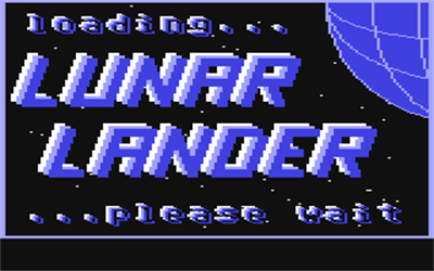 Lunar Lander (S+S Soft) - Screenshot - Game Title Image