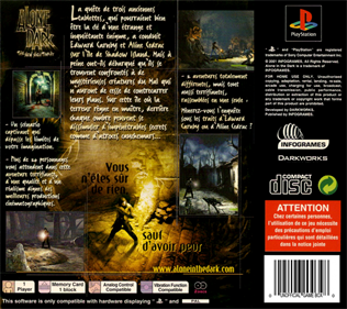 Alone in the Dark: The New Nightmare - Box - Back Image