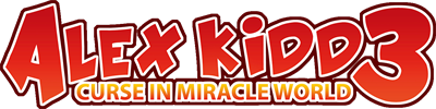 Alex Kidd 3: Curse in Miracle World - Clear Logo Image