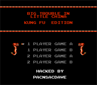 Big Trouble in Little China: Kung Fu Edition - Screenshot - Game Title Image