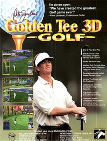 Golden Tee 3D Golf - Advertisement Flyer - Front Image