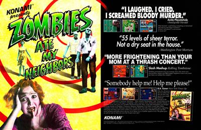 Zombies Ate My Neighbors - Advertisement Flyer - Front Image