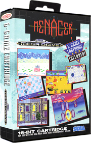 Menacer: 6-Game Cartridge - Box - 3D Image