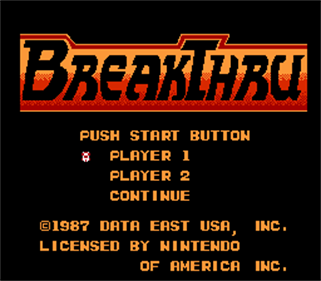 BreakThru - Screenshot - Game Title Image