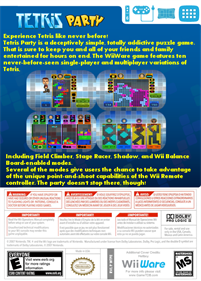Tetris Party - Box - Back Image