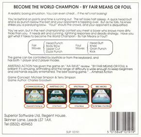 By Fair Means or Foul - Box - Back Image
