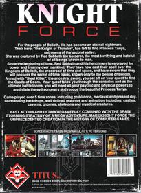 Knight Force - Box - Back Image