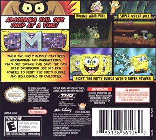 SpongeBob SquarePants: The Yellow Avenger - Box - Back Image