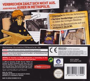 Metropolis Crimes - Box - Back Image