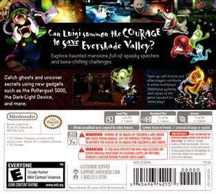 Luigi's Mansion: Dark Moon - Box - Back Image