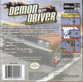 Demon Driver: Time to Burn Rubber - Box - Back Image