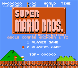 Super Mario Bros.: Two Players - Screenshot - Game Title Image