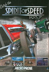Spirit of Speed 1937 - Advertisement Flyer - Front Image