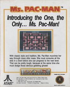 Ms. Pac-Man - Box - Back Image