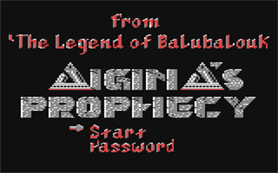 Aigina's Prophecy - Screenshot - Game Title Image