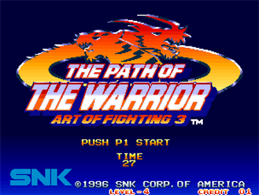 Art of Fighting 3: The Path of the Warrior - Screenshot - Game Title Image