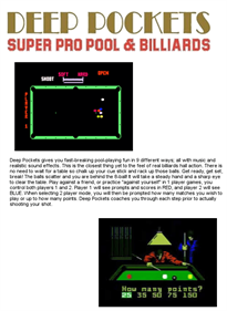 Deep Pockets: Super Pro Pool & Billiards - Box - Back Image