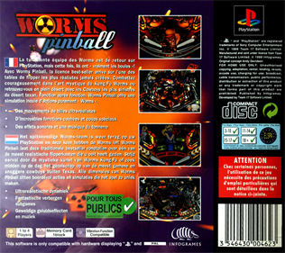 Worms Pinball - Box - Back Image